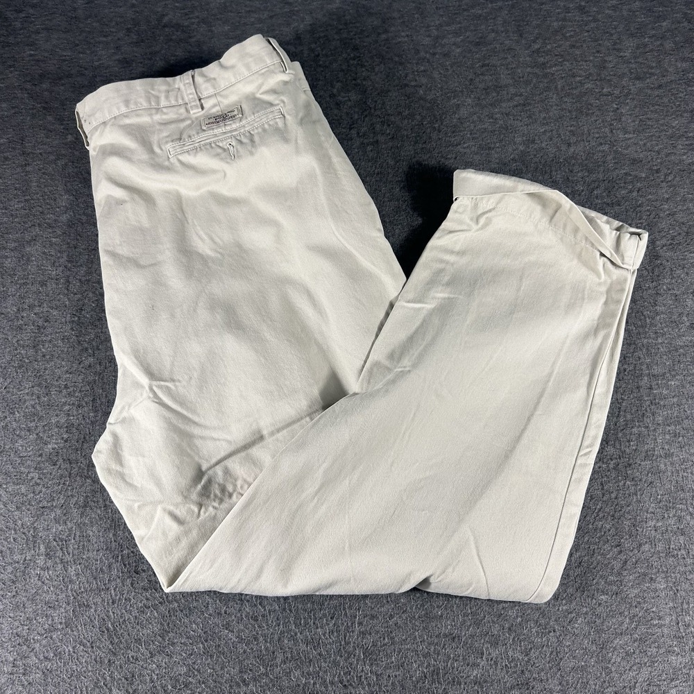 Polo Ralph Lauren Hammond‎ Pant Mens 42x30 Khaki Beige Pleated Tapered Leg